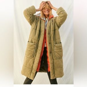 Free People Dolman Duvet Quilted Puffer Coat Jacket